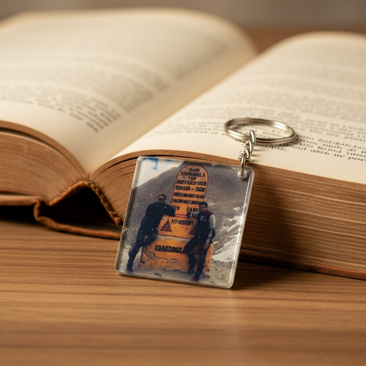 Acrylic Dual side Square keychain