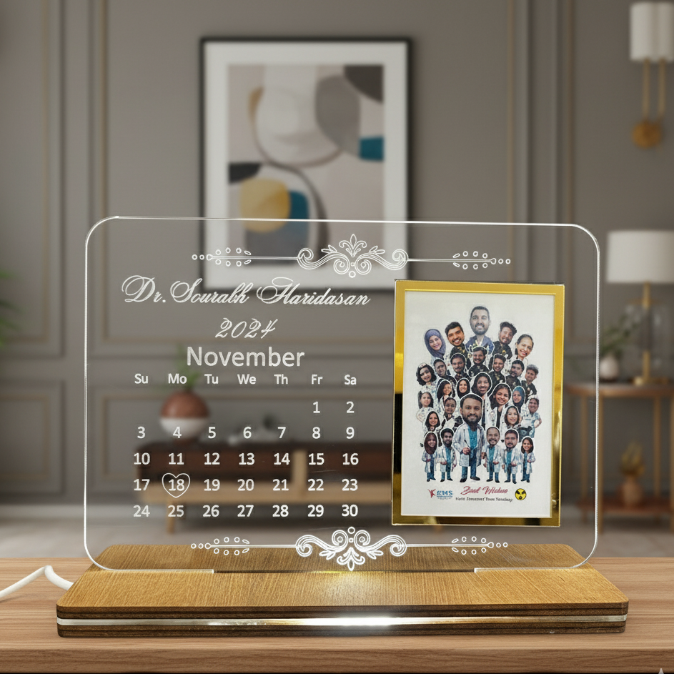 Acrylic LED calendar