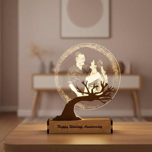 Acrylic moon LED lamp