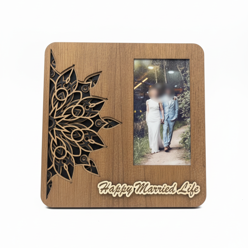 Half Mandala Photo Frame