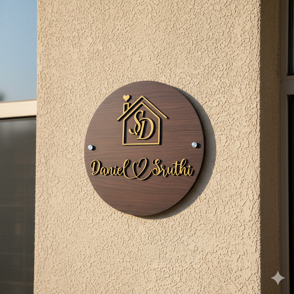 Acrylic Round nameplate