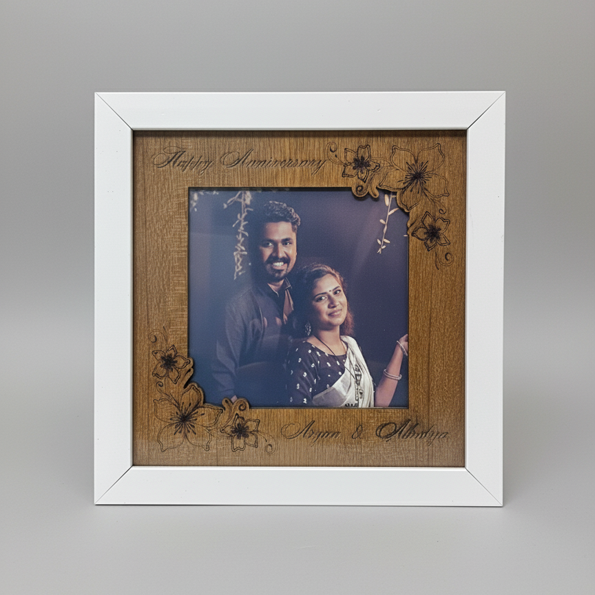 Photo Frame with Wooden Mounting
