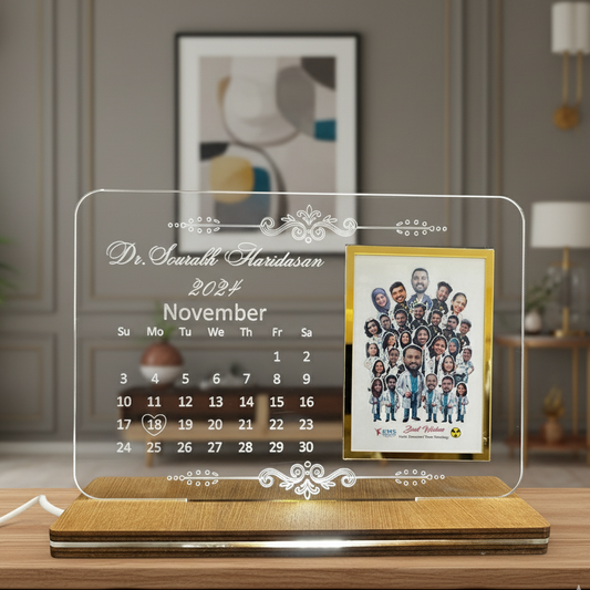 Acrylic LED calendar