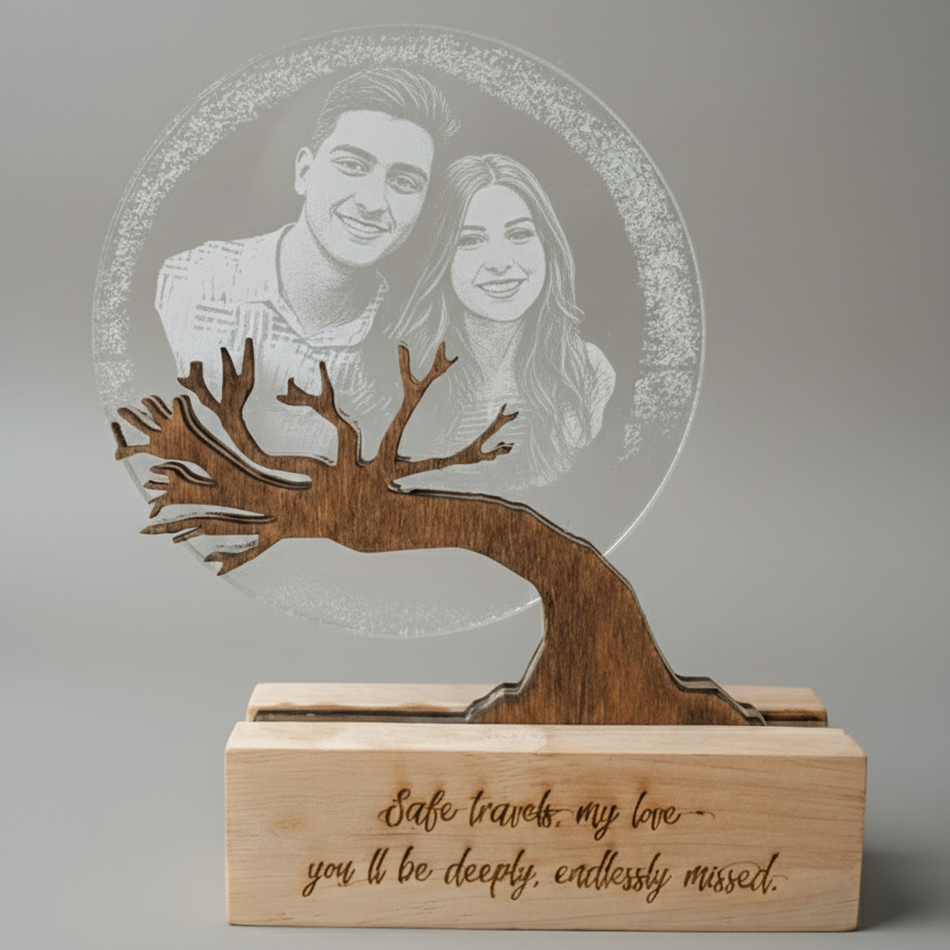 Acrylic moon LED lamp