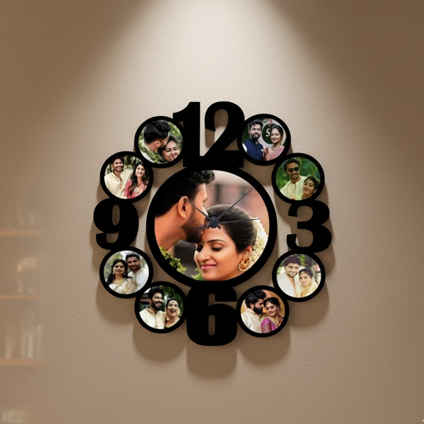 8 picture number clock