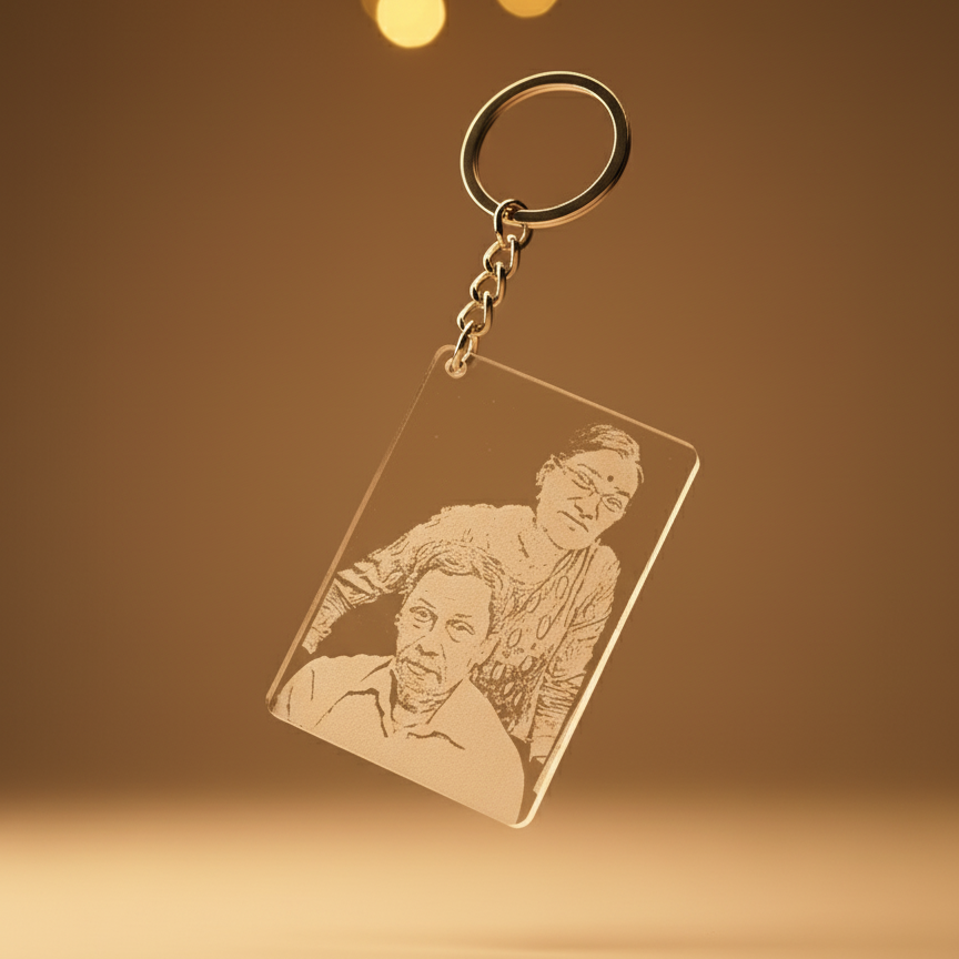 Engraved Clear Acrylic Keychain