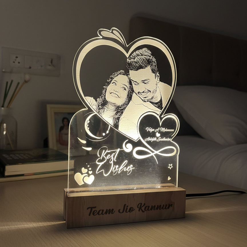 Acrylic Heart LED lamp